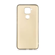 Noktaks - Redmi Note 9 Uyumlu - Kılıf Mat Soft Esnek Premier Silikon Kapak - T14087 - Gold Gold
