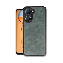 Vivo Y18 Uyumlu Kılıf Aras Deri Kapak - Koyu Yeşil