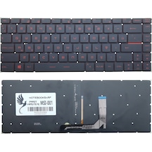 MSI Uyumlu P65 Creator 8se Notebook Klavye Işıklı -kırmızı-
