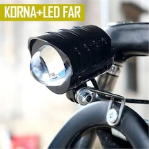 Led Far Elektrikli Scooter Farı Elektrikli Motosiklet E Bisiklet Far + Korna 36v-60v-uyumlu