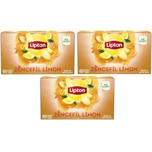 Lipton Bitki Çayı Zencefil Limon Bardak Poşet Çay 3 x 20'li
