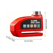 Sarı Yeşil Taşınabilir Alarmlı Bisiklet Disk Fren Kilidi Titreşim Sensörlü Metal Kılıf