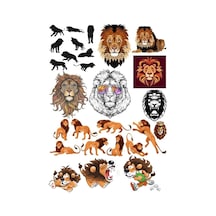 Aslan Sticker Set 8 25 Parça Telefon, Tablet, Defter, Laptop Sticker