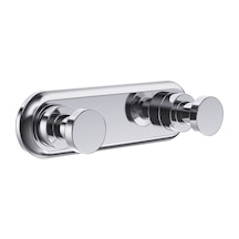 Line Bathroom Master Bornoz Askılık 128102 İkili Lamalı Krom Gri