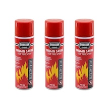 3 Adet Yangın Söndürücü - Yangın Savar Sprey 500ml + 500 Ml + 500 Ml Ev - Ofis - Oto Araç Ateş Boğucu Köpük Tabaka Oluşturur 4801