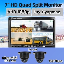7''ekran + 2 Adet 150'' Ahd 1080p Ultra Mini Kamera Kayıt Yapmaz