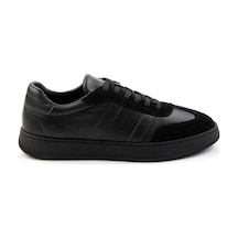 Bambi Siyah Siyah Hakiki Deri Erkek Sneaker E01759101802 Siyah