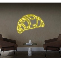 Kruvasan Şekilli Neon Tabela Sarı