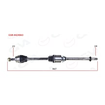 Gva Komple Aks Sağ Milli Doblo 1.3 Multıjet 10 967mm Gva 4429063 51810625