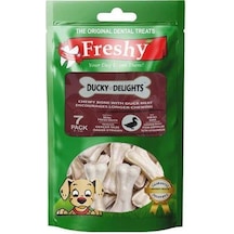 Freshy Ördek Etiyle Kaplanmış Doğal Dana Derisinden Çiğneme Kemiği 105 Gr