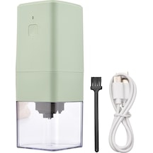 Gajeena Usb Şarjlı Taşınabilir Kahve Değirmeni: Ayarlanabilir Öğütme, Düşük Ses, Yeşil Renk, 1300mah Pil Yeşil