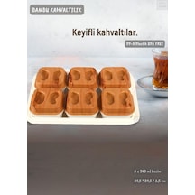 6 Lı Bambu Renk Kahvaltılık Seti Tepsili Kahvaltı Tepsisi Bpa Free Ahşap
