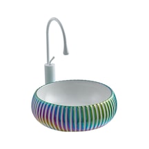 E-4161m Tezgah Üstü Porselen Lavabo Beyaz