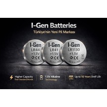 I-gen Batteries Lr44 1.5v Alkalin Düğme Pil Ag13, A76, L1154 20'li Paket