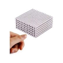 Dünya Magnet 100 Adet - Yuvarlak Neodyum Mıknatıs, 3x1,5 Mm, Güçlü Magnet, N35 Kalite