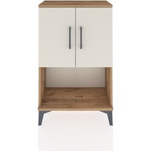 Arges Komodin 2 Raflı 2 Kapaklı 60x30x96 Çam-aytaşı Atlas Çam