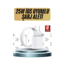 15/pro/pro - 140 - Max 25w İos  Hızlı Şarj Aleti - Ece-umay - Adaptörlü Beyaz