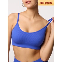 Alla Buone Dikişsiz Üst 215274518 Mavi