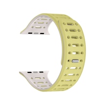 Watch 10 42mm Uyumlu Zore Krd-124 Silikon Kordon Strap Kayış-sarı