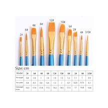 2 Set Sanatçı Fırcası Seti, 10'lu Paket Naylon Fırca, Resim, Akrilik, İnce Fırca, Sulu Boya Ve