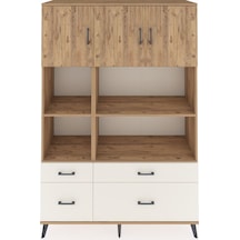 Hyperion Dolap 8 Raflı 4 Çekmeceli 3 Kapaklı 132x44x195 Çam-çam/aytaşı Atlas Çam/aytası