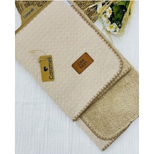 Bebek Battaniyesi Yeni Tasarımlar Müslin Ve Welsoft // 2025 // 6006 // Bej