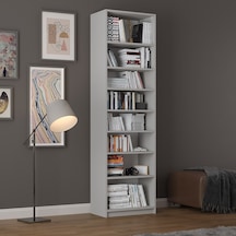 Asra Trend %100 Mdflam Kül Gri Kitaplık K 03