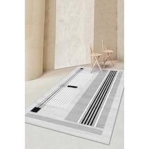 West Home Makinede Yıkanabilir Kaymaz Taban Leke Tutmaz Gri Modern Salon Halısı Mutfak Halısı Ve Yolluk Wh602 Grey