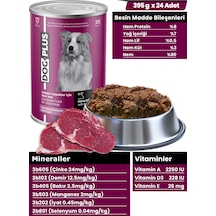DogPlus Pate Dana Etli Yetişkin Köpek Konserve Yaş Mama 395 Gr x 24 Adet