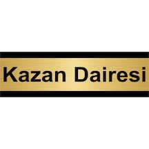 Kazan Dairesi 5x20cm Altın Renk Metal Yönlendirme Levhası