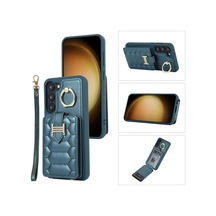 Samsung Galaxy S22 5g Dikey Kart Çantası Halka Tutucu Telefon Kılıfı İçin Çift Kordonlu