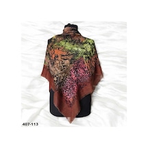 Soft İpek Desenli Flamlı Kotton Eşarp 407-113 Çok Renkli