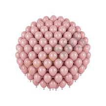 Toz Pembe Renk Lateks Retro Balon 30 Cm - 100 Adet