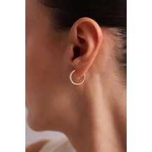 Altın Du Z Oval Halka Ku Pe 1.6 Cm 2mm