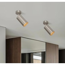 Mylights Demet Habek İnox Kaplama Led Spot Tekli Aplik Günışığı V Siyah