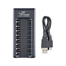 Yunboo 8 Yuvalı Akıllı Şarj Cihazı - Aa/aaa Ni-mh Pil Şarjı, Usb Güçlü, Otomatik Durdurma