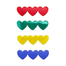 Mimi & Lula Heart Acetate 4'lü Toka Çok Renkli