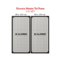 Sık Telli Tel Raf - Tel Pano Stand, Duvar Askılığı İkili Set 60x120 Cm Ve 60x150 Cm Gri