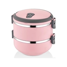 Mobgift Freshbox 2 Katlı Sefer Tası Yemek Termosu Pudra Pembe N1125152 Çok Renkli
