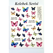 Nail Art Sticker Kendinden Yapışkanlı, Tırnak Süsleme, Tırnak Dövmesi Stikır 2370 Çok Renkli-2370