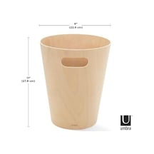 Woodrow Çöp Kovası 2 Galon 7,5 L Kapasiteli Doğal Renk