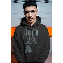 Sevbano Doctor Doomsday Film Kahramanı Sırt Baskılı Unisex Oversize Premi Siyah