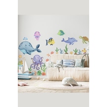 Sm Bebek Deniz Canlıları Duvar Sticker Seti