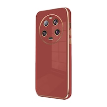 Xiaomi Mi 14 Ultra Uyumlu Kılıf Volet Silikon - Kırmızı