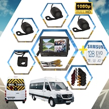 Kayıtlı Okul ve Servis araçları 4 lü Kamera 7 inç Monitör Full S