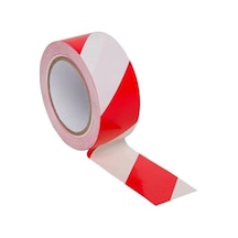 Mey İthalat Yer İşaretleme Bandı Kırmızı Beyaz 50 Mm 30 Metre