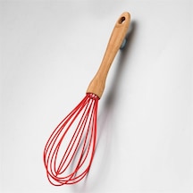 Korkmaz A595 Natura Twisty Silikon Bambu Saplı Çırpıcı Kırmızı