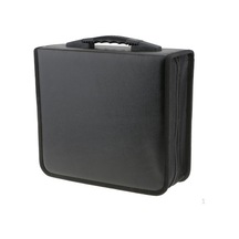 Novahub 400disc Cd Tutucu Dvd Kutusu Depolama Cüzdanı Vcd Organizatör Siyah Pu Deri Çanta Siyah