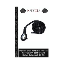 Delux Serisi Yardımcı Fitness Kuvvet Ztr-10m Crosfit Halatı Tutamaçlı 10 Mt