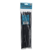 İbico İ13-017 Cırt Kelepçe 3.6x300mm 100 Adet Siyah Plastik Kablo Bağı - 10'li Paket Diğer